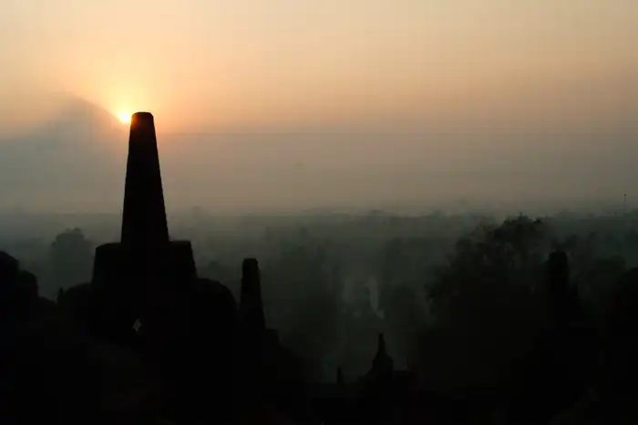The sun rise of Borobudur